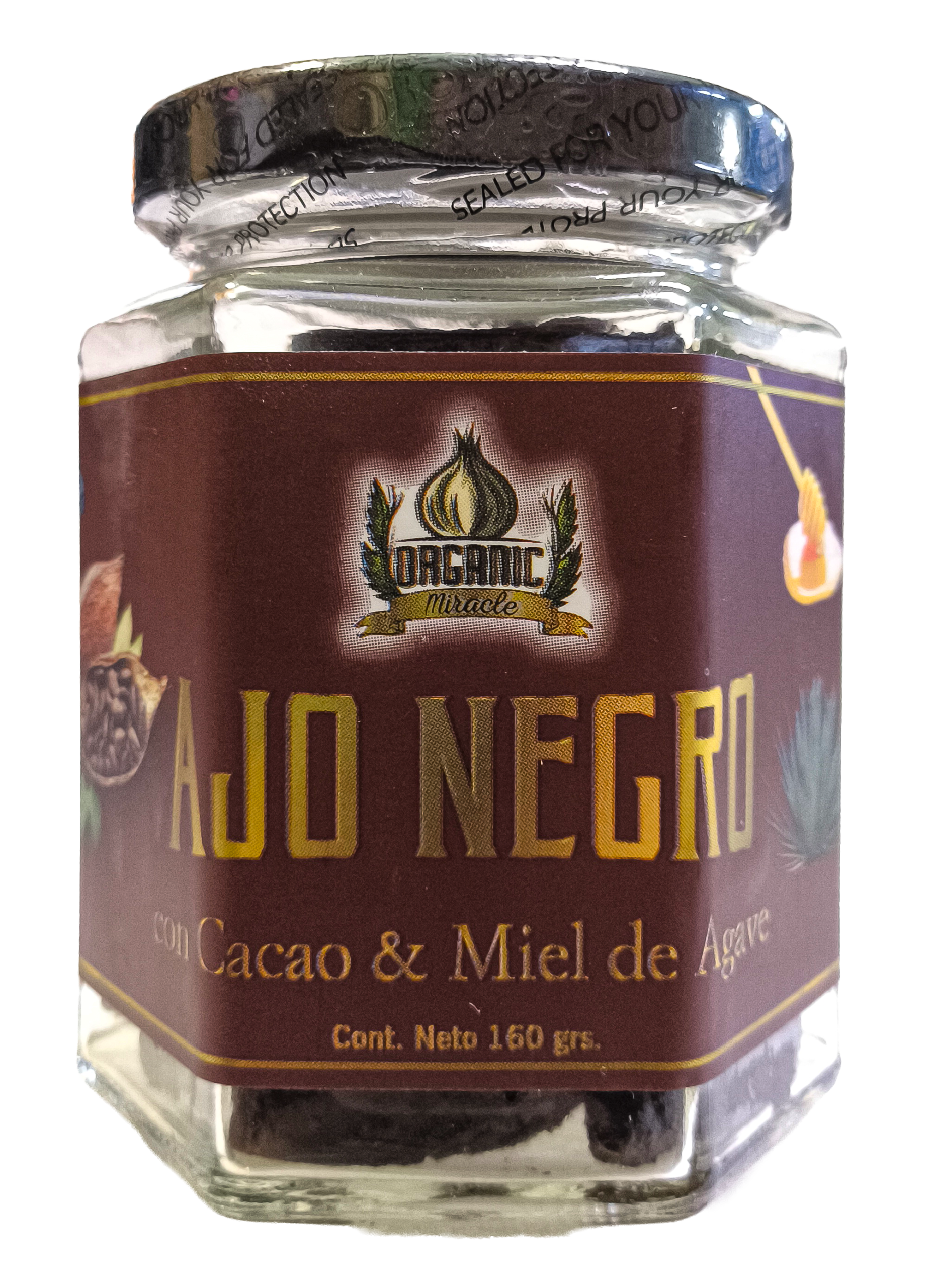 Ajo Negro con Cacao y Miel de Agave